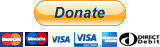 Donate using your credit card, debit card or PayPal account
